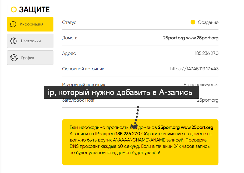 IP адрес защитной платформы