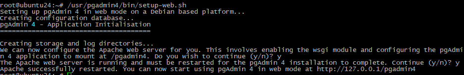 PgAdmin setup